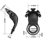 Pretty Love Anillo Vibrador Ruben 7 Vibraciones Silicona Negro