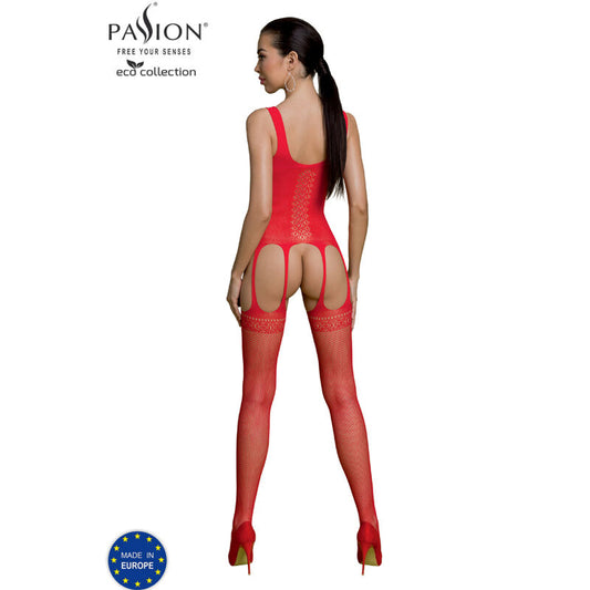 Passion - Coleo Eco Bodystocking Eco Bs007 Vermelho