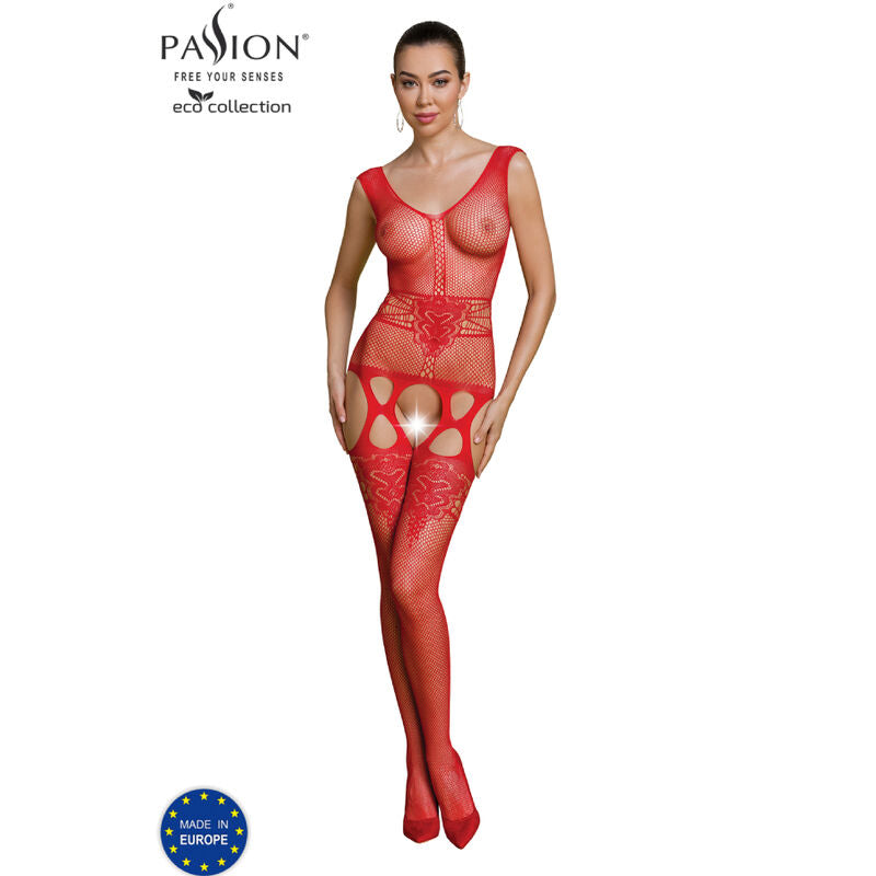 Passion Coleo Eco Bodystocking Eco Bs014 Rojo