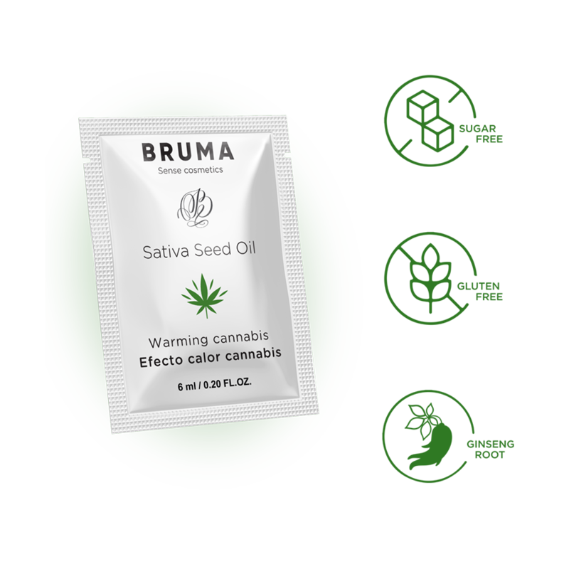 Bruma - Sativa Seed Oil Sliding Gel Aquecedor Sabor Cannabis 6 ml