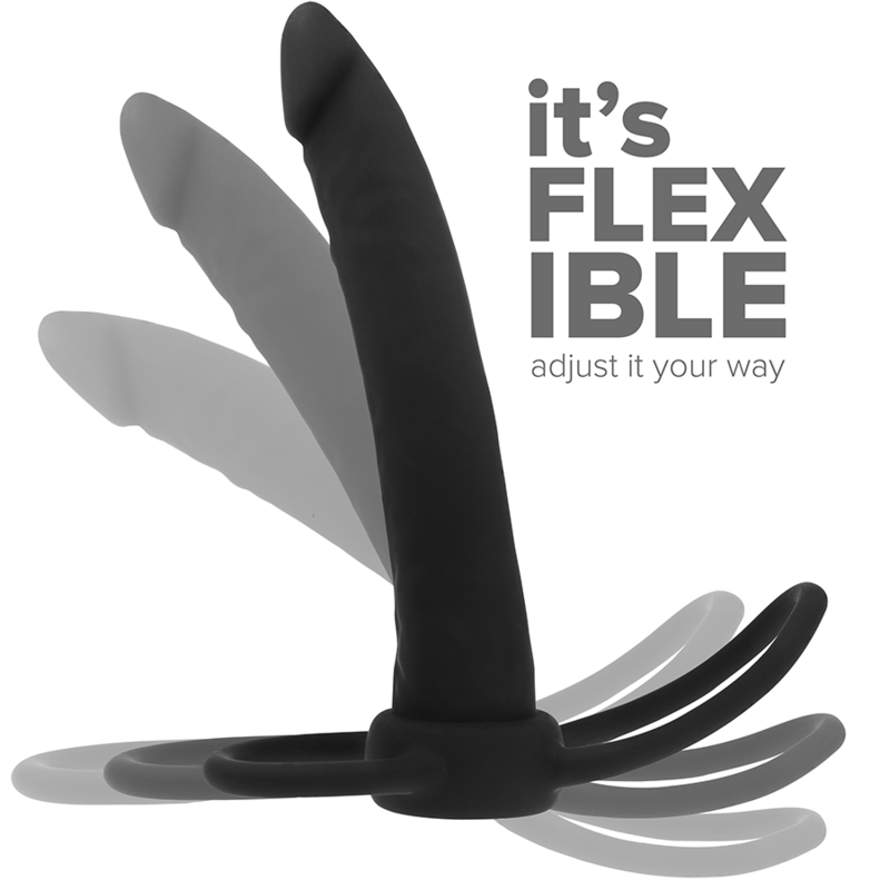Mythology Dildo Anal Cobi Onyx Com Anel de Galo e Testículo 13 Silicone Cm
