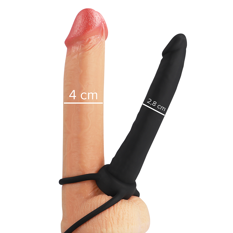 Mythology Dildo Anal Cobi Onyx Com Anel de Galo e Testículo 13 Silicone Cm