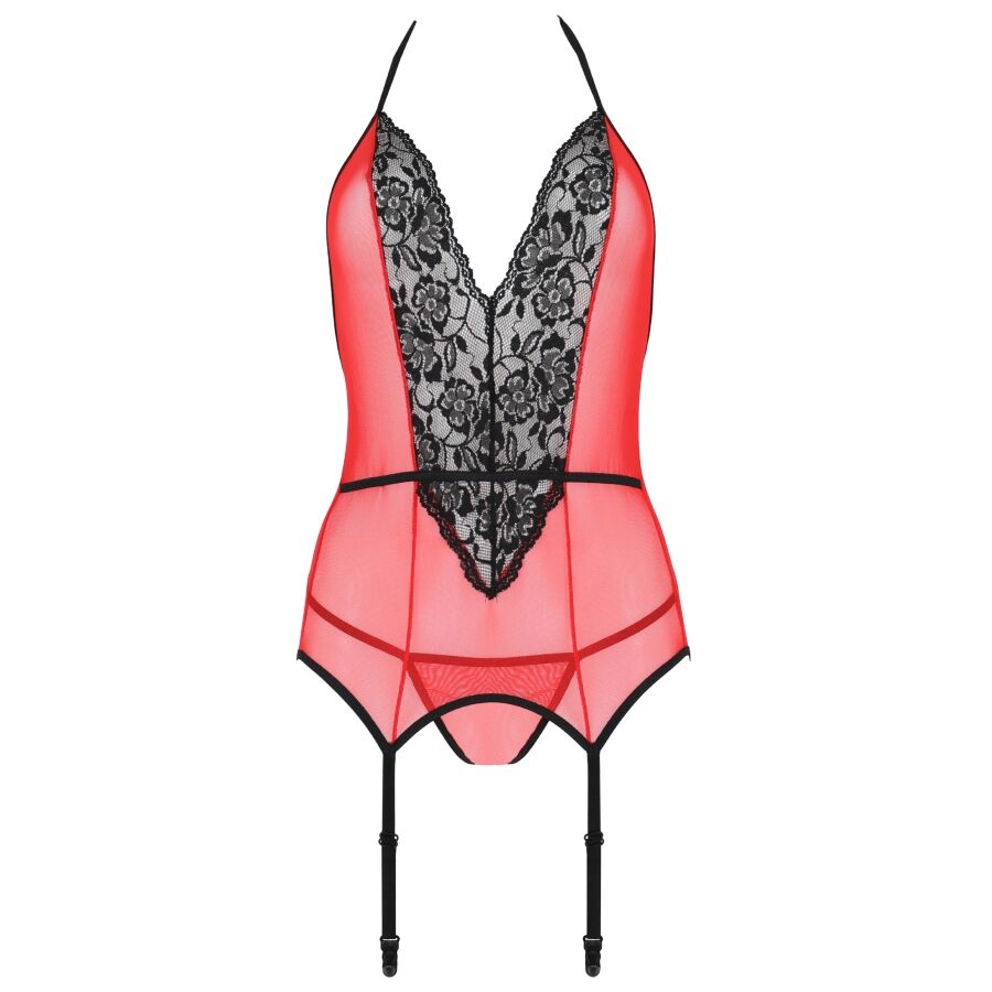 Passion Peonia Corset Linha Erótica Vermelho L/xl