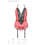 Passion Peonia Corset Linha Erótica Vermelho L/xl
