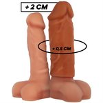 Virilxl Extensión de Pene de Silicona Líquida V3 Marrón