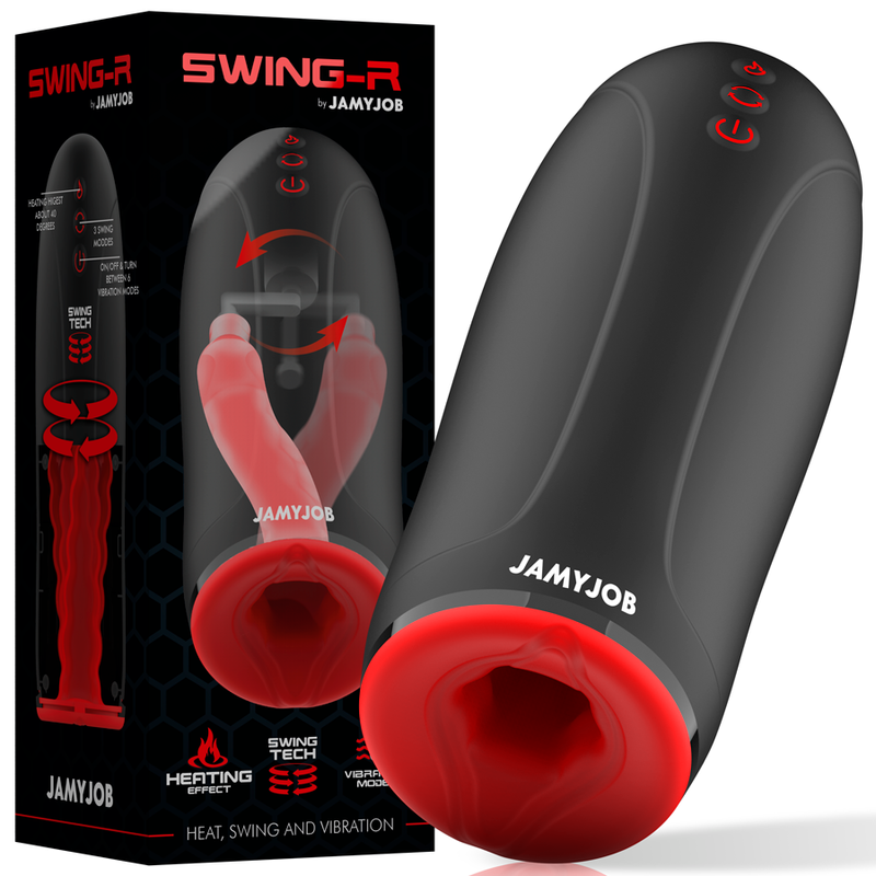 Jamyjob Calentamiento Swing-r, Tecnología de Swing y Masturbador Vibrador