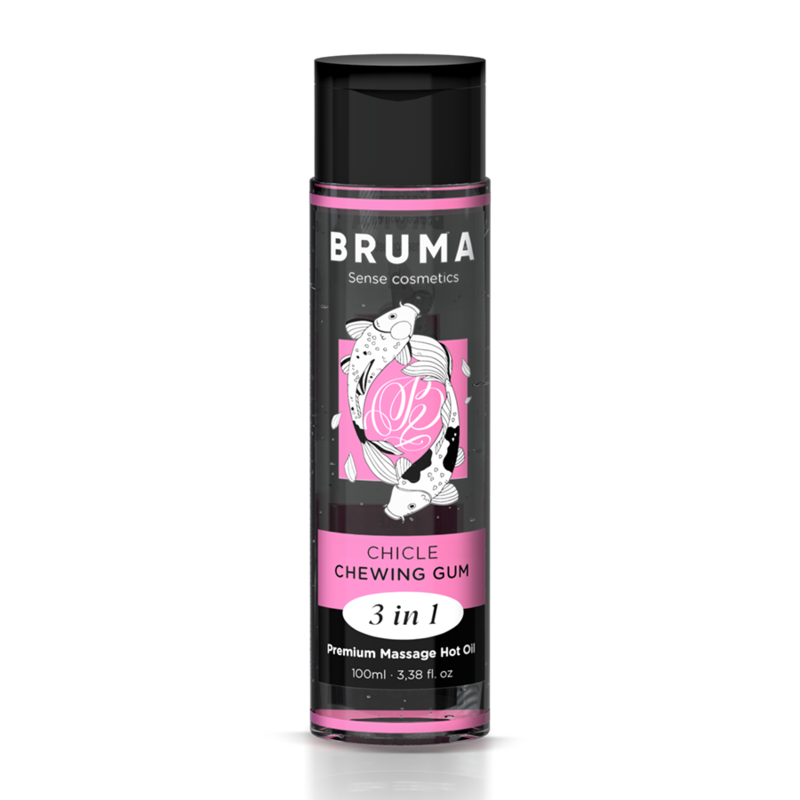 Bruma - Óleo de Massagem Premium Efeito Calor Sabor Goma 3 Em 1 - 100 ml
