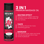 Bruma - Óleo de Massagem Premium Efeito Calor Sabor Morango 3 Em 1 - 100 ml
