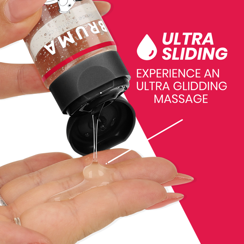 Bruma - Óleo de Massagem Premium Efeito Calor Sabor Morango 3 Em 1 - 100 ml