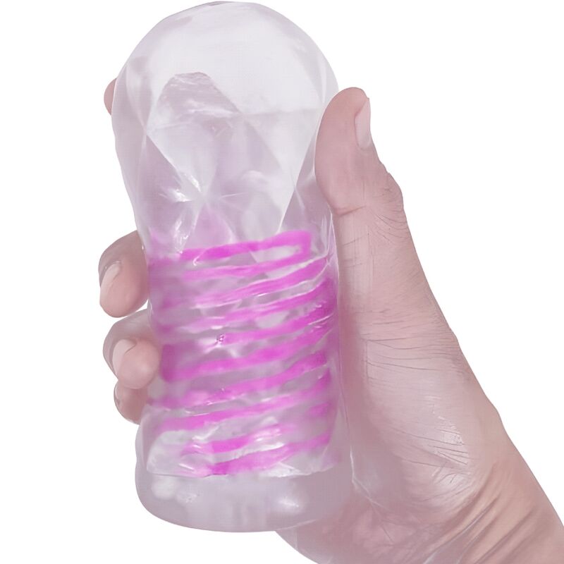 Pretty Love - Masturbador Masculino Fantasy con espiral interna y bolas transparentes