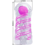 Pretty Love - Masturbador Masculino Fantasy con espiral interna y bolas transparentes
