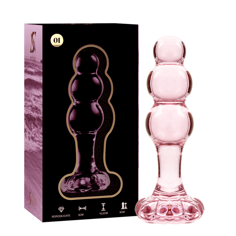 Nebula Series By Ibiza - Modelo 1Plug Anal Vidrio Borosilicato Rosa 10.5 cm -O- 3 cm