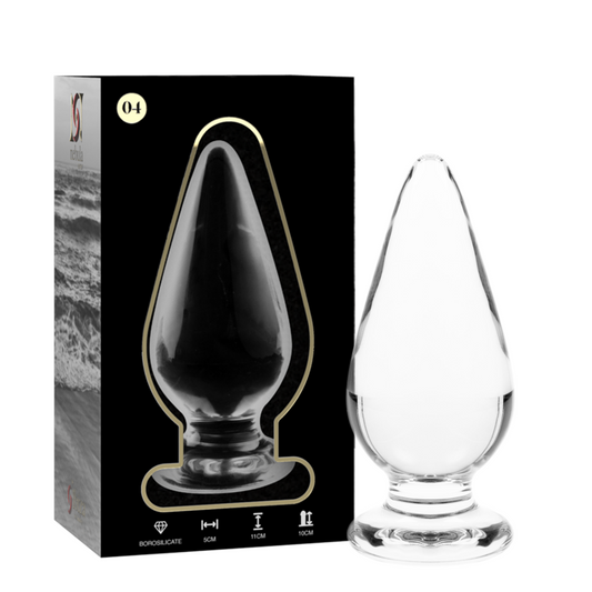 Nebula Series By Ibiza - Modelo 4 AnalPlug Vidro Borosilicado Transparente 11 cm -O- 5 cm