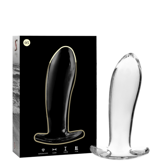 Nebula Series By Ibiza - Modelo 5 AnalPlug Vidro Borosilicado Transparente 12.5 cm -O- 3.5 cm