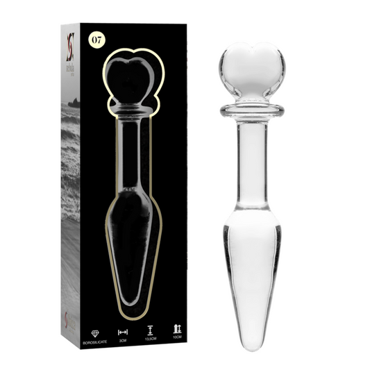 Nebula Series By Ibiza - Modelo 7 AnalPlug Vidro Borosilicado Transparente 13.5 cm -O- 3 cm
