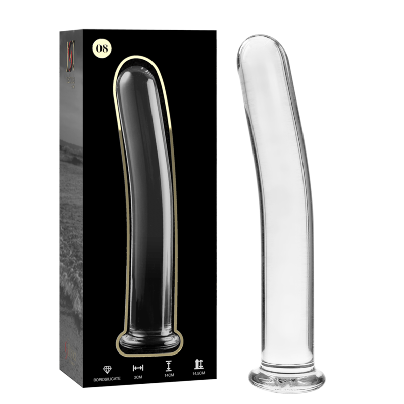 Nebula Series By Ibiza - Modelo 8 Dildo Vidro Borosilicado Transparente 14.5 cm -O- 2 cm