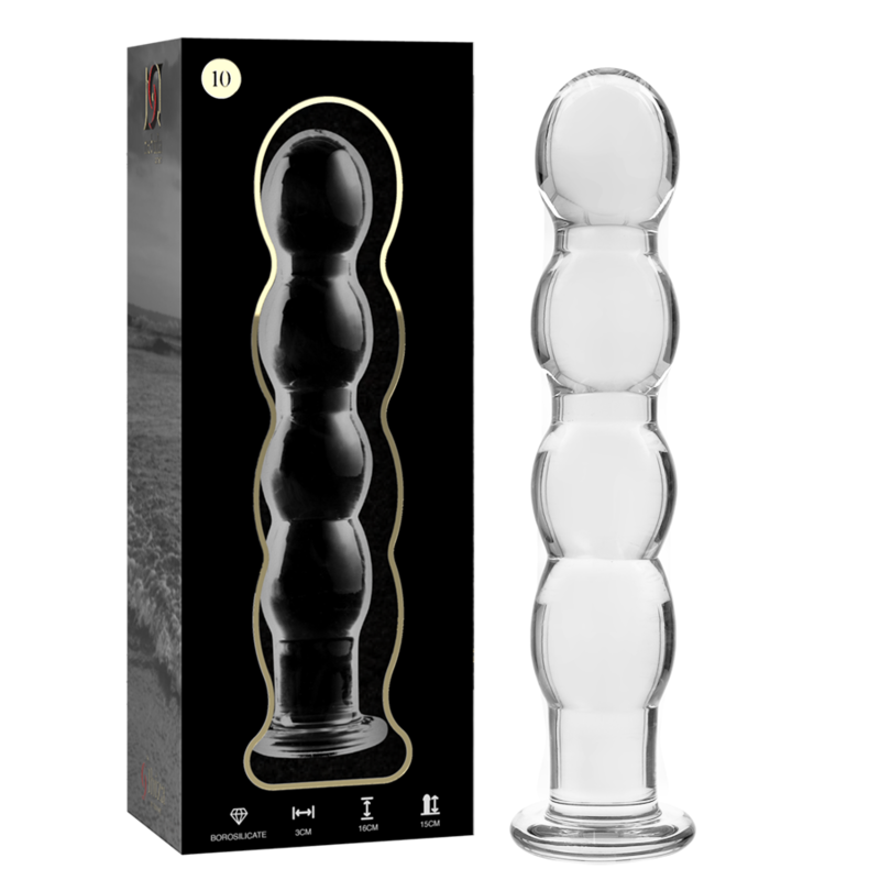 Nebula Series By Ibiza - Modelo 10 Dildo Vidro Borosilicado Transparente 16.5 cm -O- 3.5 cm