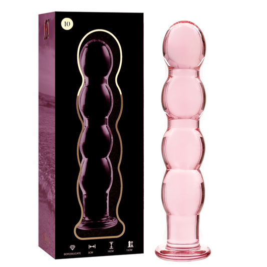 Nebula Series By Ibiza - Modelo 10 Dildo Vidro Borosilicado Rosa 16.5 cm -O- 3.5 cm