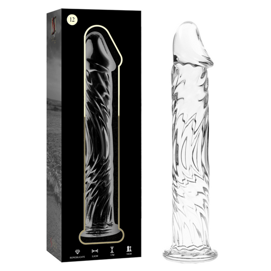 Nebula Series By Ibiza - Modelo 12 Dildo Vidro Borosilicado Transparente 17 cm -O- 3.5 cm