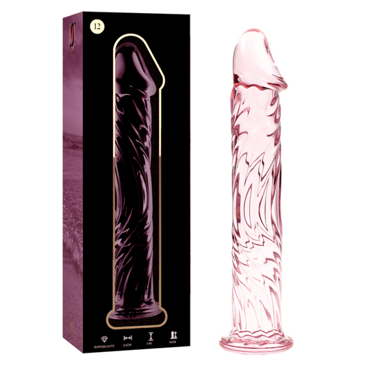 Nebula Series By Ibiza - Modelo 12 Dildo Vidro Borosilicado Rosa 17 cm -O- 3.5 cm
