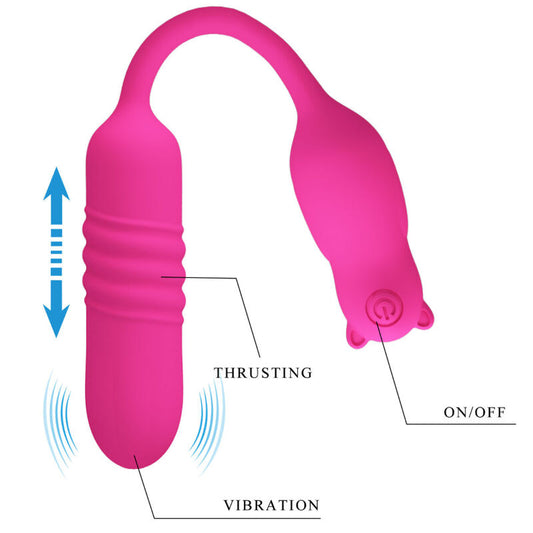 Pretty Love Nobikuma Bala Vibrante de Silicone Rosa