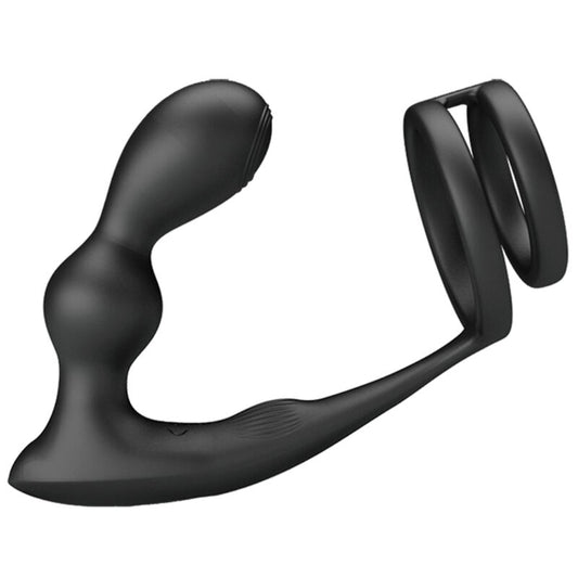 Pretty Love Anel para Pênis Marshall Com Plug Anal Vibratório Com Controle Remoto