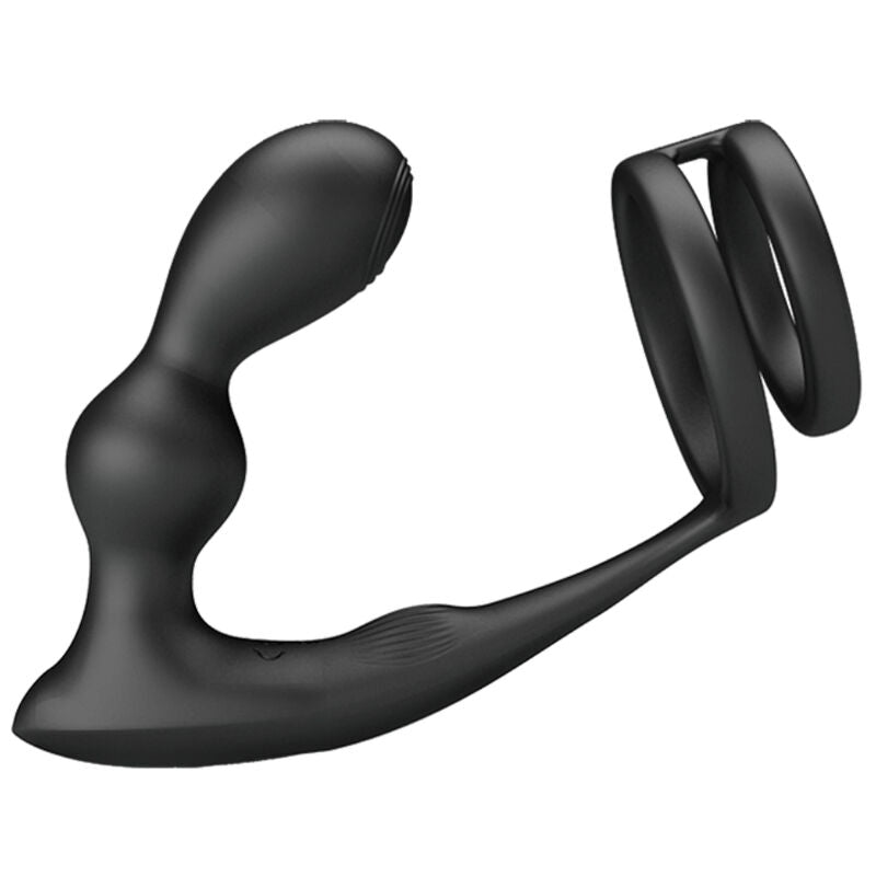 Pretty Love Anel para Pênis Marshall Com Plug Anal Vibratório Com Controle Remoto