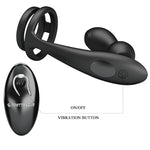Pretty Love Anel para Pênis Marshall Com Plug Anal Vibratório Com Controle Remoto
