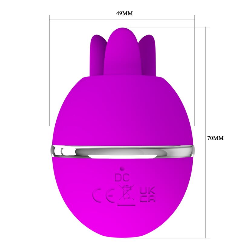 Pretty Love Vibrador de silicona redondo morado Bola Géminis