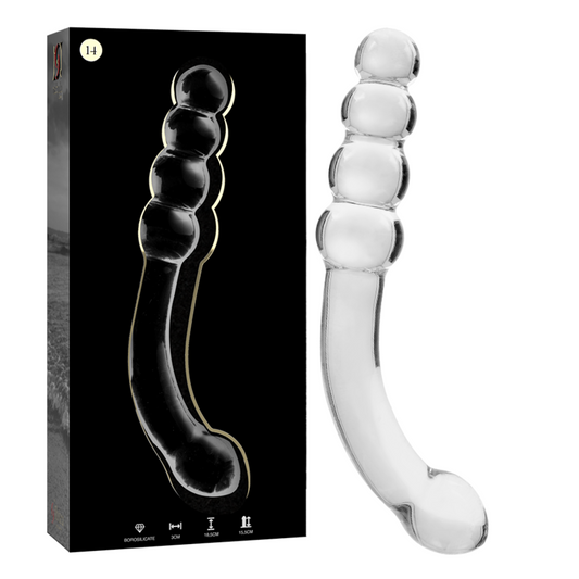 Nebula Series By Ibiza - Modelo 14 Dildo Vidro Borosilicado Transparente 18.5 cm -O- 3 cm