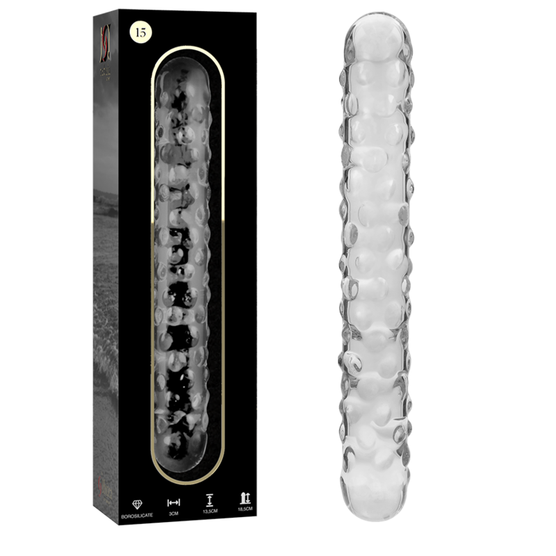 Nebula Series By Ibiza - Modelo 15 Dildo Vidro Borosilicado Transparente 18.5 cm -O- 3 cm