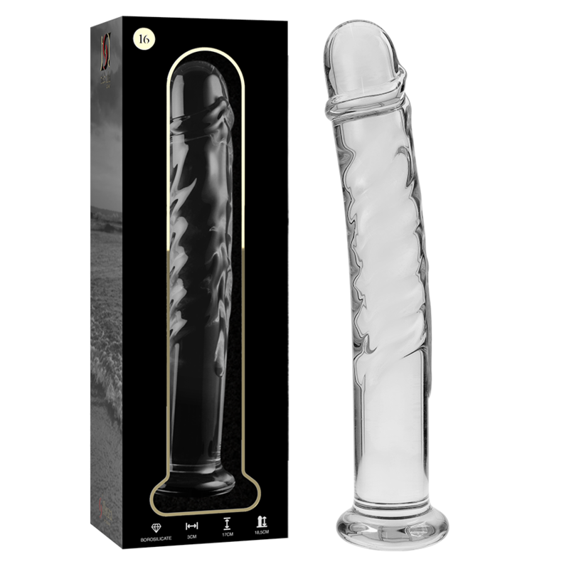Nebula Series By Ibiza - Modelo 16 Dildo Vidro Borosilicado Transparente 18.5 cm -O- 3 cm
