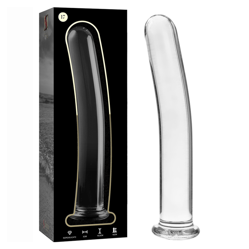 Nebula Series By Ibiza - Modelo 17 Dildo Vidro Borosilicado Transparente 18.5 cm -O- 3 cm