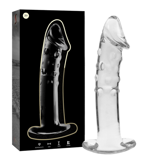Nebula Series By Ibiza - Modelo 19 Dildo Vidro Borosilicado Transparente 18.5 cm -O- 4 cm