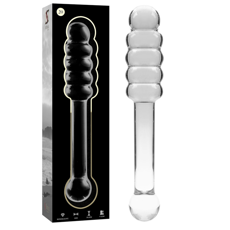 Nebula Series By Ibiza - Modelo 20 Dildo Vidro Borosilicado Transparente 20.5 cm -O- 3 cm