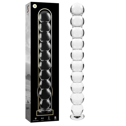 Nebula Series By Ibiza - Modelo 22 Dildo Vidro Borosilicado Transparente 21.5 cm -O- 2.5 cm