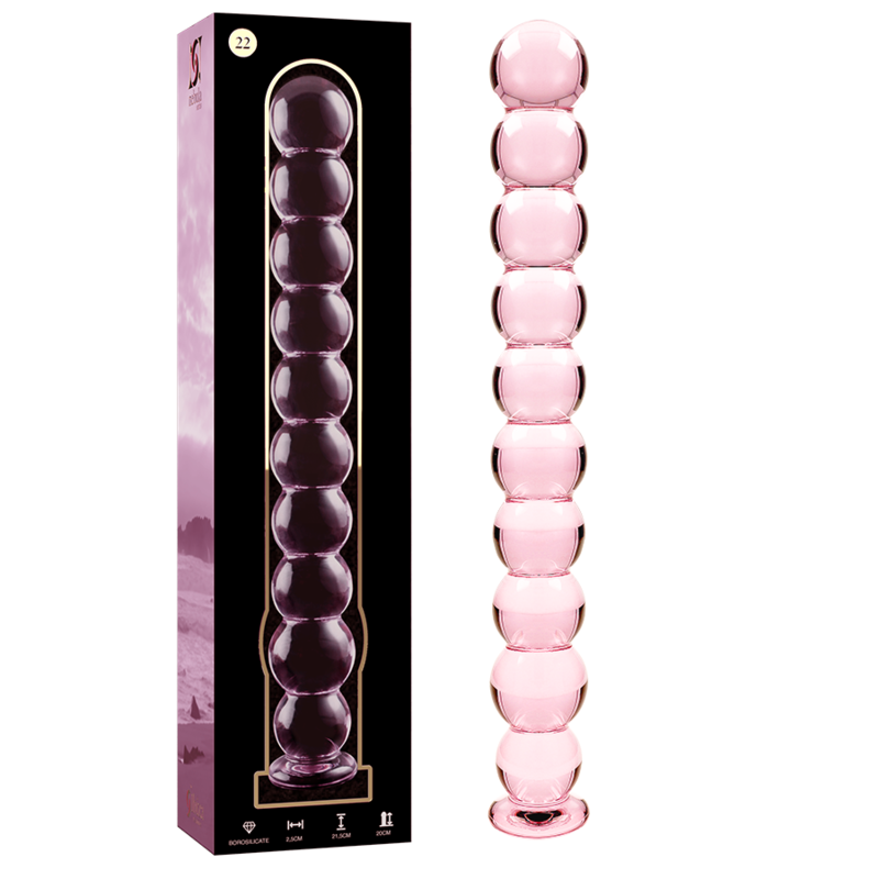 Nebula Series By Ibiza - Modelo 22 Dildo Vidro Borosilicado Rosa 21.5 cm -O- 2.5 cm