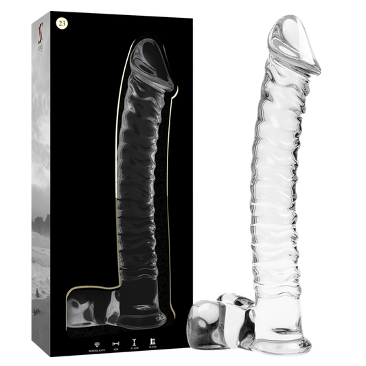Nebula Series By Ibiza - Modelo 23 Dildo Vidro Borosilicado Transparente 21.5 cm -O- 4 cm