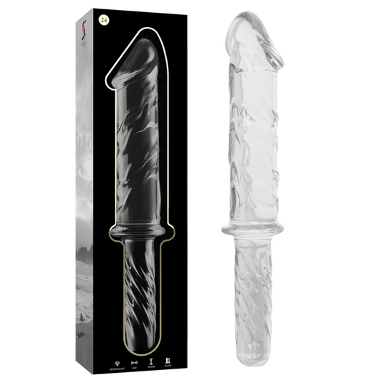 Nebula Series By Ibiza - Modelo 24 Dildo Vidro Borosilicado Transparente 28.5 cm -O- 5 cm