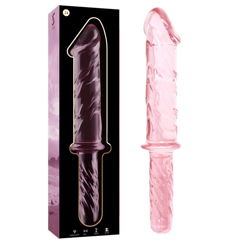 Nebula Series By Ibiza - Modelo 24 Dildo Vidro Borosilicado Rosa 28.5 cm -O- 5 cm