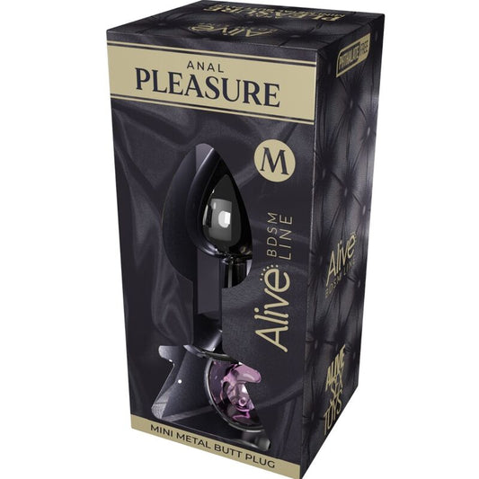 Alive - Mini Plug Prazer Anal Metal Rosa Tamanho M