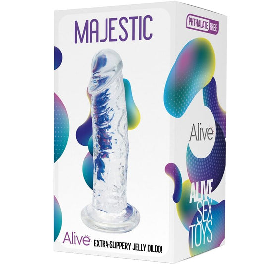 Alive - Pénis Majestico Realista Transparente 14,7 cm