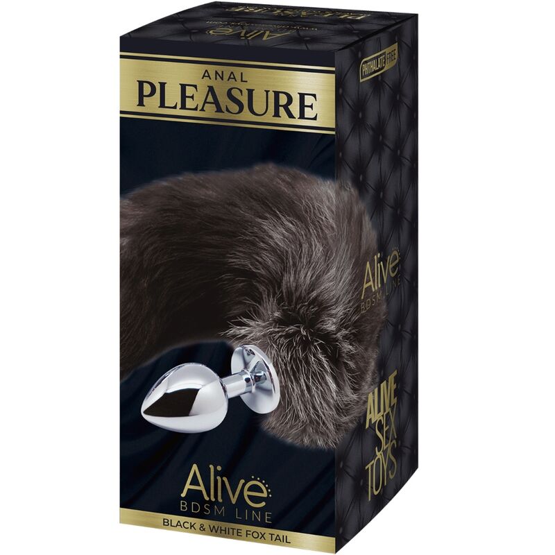 Alive - Plug de Prazer Anal Metal Fox Tail Tamanho M
