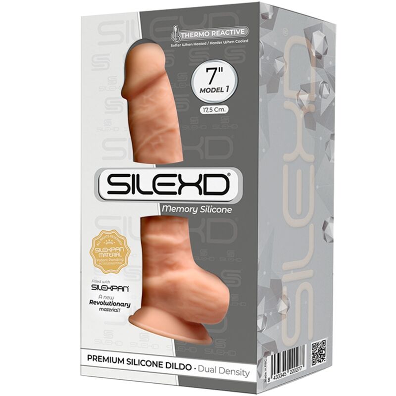 Silexd - Modelo 1 Pênis Realístico Premium Silexpan Silicone 17.5 cm