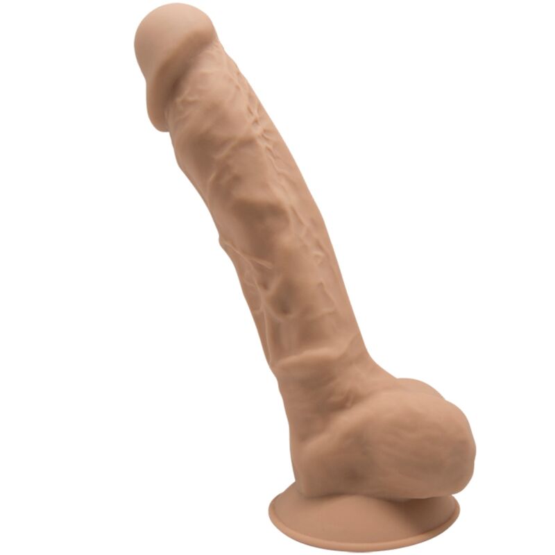 Silexd - Modelo 1 Pênis Realístico Premium Silexpan Silicone Caramelo 17.5 cm
