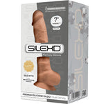Silexd - Modelo 1 Pênis Realístico Premium Silexpan Silicone Caramelo 17.5 cm