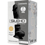 Silexd - Modelo 1 Pênis Realístico Premium Silexpan Silicone Preto 17.5 cm