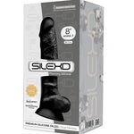 SILEXD - MODELO 1 PÊNIS REALÍSTICO PREMIUM SILEXPAN SILICONE PRETO 20 CM