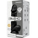 Silexd - Modelo 1 Pênis Realístico Premium Silexpan Silicone Preto 21.5 cm