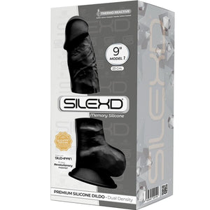 Silexd - Modelo 1 Pênis Realístico Premium Silexpan Silicone Preto 23 cm
